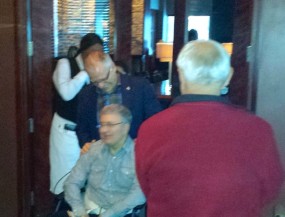 A group of 20 was at the restaurant for a surprise reception from Gary for Paul
